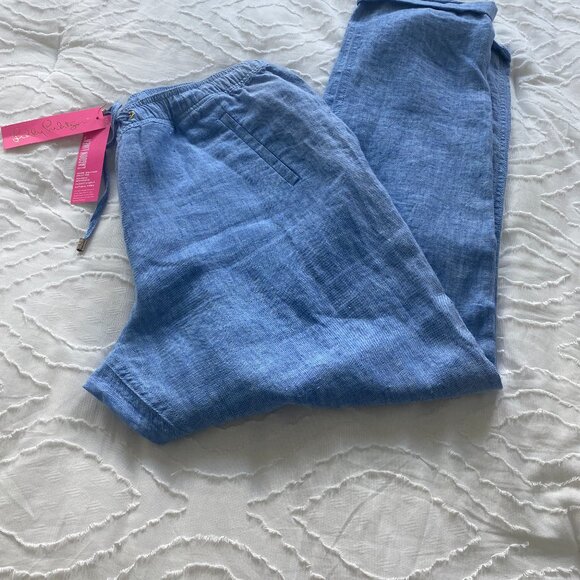COPY - NWT Lilly Pulitzer Taron Linen Pant - size XL - Picture 1 of 2